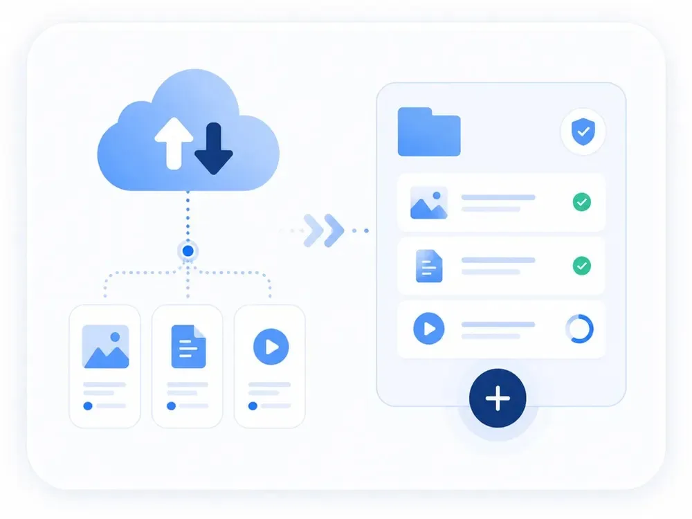 2D file transfer illustration